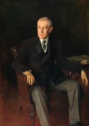 Porträt von Woodrow Wilson (1856-1924), amerikanischer Präsident