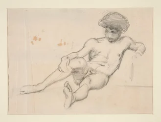 Liegende nackte Figur