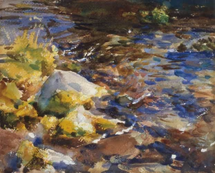 Reflexionen: Felsen und Wasser