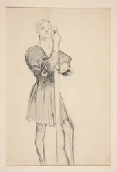 Stehende Figur mit Speer