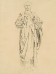 Studie für Dogma der Erlösung: Engel Fries [recto], 1895-1903