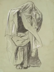 Studie für Fries der Propheten, 1890-1892