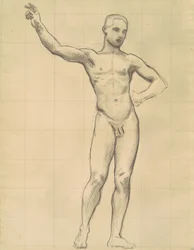 Studie von Apollo für Apollo und die Musen