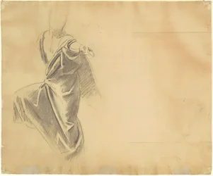 Studie von Draperie (verso)