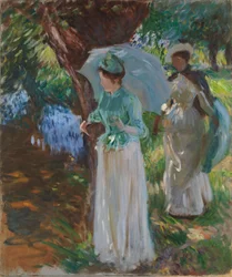 Zwei Mädchen mit Sonnenschirmen, 1888