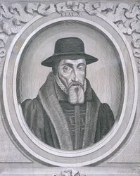 Ovales Porträt von John Foxe, ca. 1570, ca. 1700
