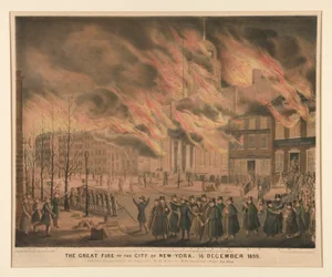 Das große Feuer der Stadt New York, 16. Dezember 1835