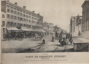 Ansicht der Chesnut Street, Philadelphia