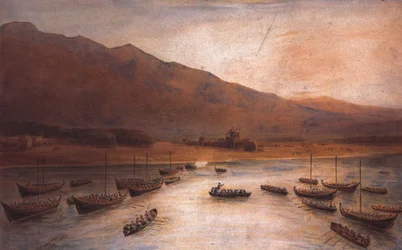 Britische Truppen landen 1809 in Ras Al Khaimah