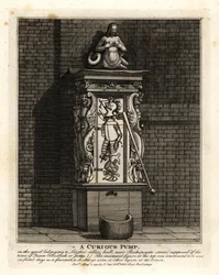 Eine kuriose Pumpe im Hof von Leathersellers