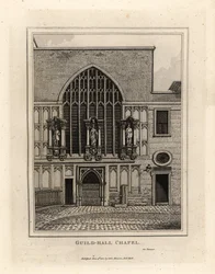 Guild-hall Kapelle, wieder aufgebaut 1440, Teil der Guildhall aus dem 12. Jahrhundert in London
