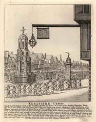 Prozession von Maria de Medici, um ihre Tochter Henrietta Maria, die Frau von König Karl I., zu besuchen