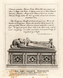 Sir John Crosbys Denkmal in der Kirche von St. Helen, Bishopsgate Street