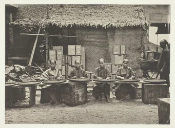 Teepflücken in Kanton, ca. 1868