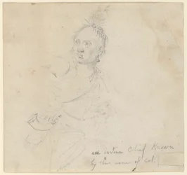 Captain Joseph Lewis von Louis, von den Oneida-Indianern, Studie für den