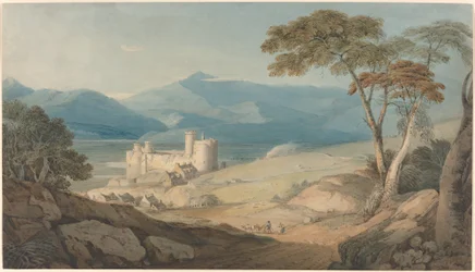 Schloss Harlech und Snowdon