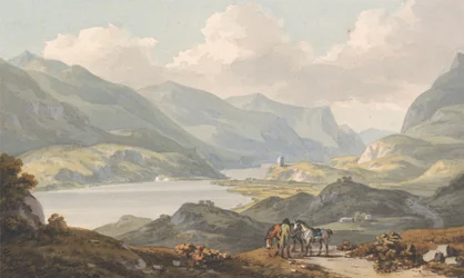 Die Seen von Llanberis - von der Straße von Caernarfon nach Llanberis, Caernarfonshire