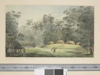 F.8 Eine Fiatooka oder Morai in Tongataboo, um 1773-84 (Aquarell)