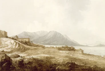 Ansicht in Macao einschließlich der Residenz von Camoens, wo er seine Lusiade schrieb, aus 