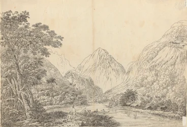 Ansicht in der Oheitepeha-Bucht, Otaheite