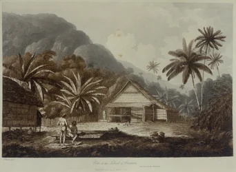 Ansicht auf der Insel Krakatau, aus 