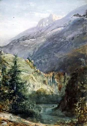 Auf der Straße von Sepey, Schweiz