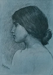 Studie eines Kopfes, um 1899