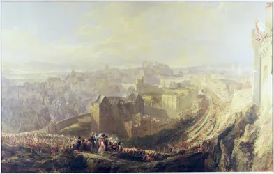 Der Einzug von George IV in Edinburgh vom Carlton Hill, 1822