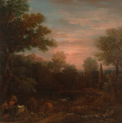 Klassische Landschaft: Abend