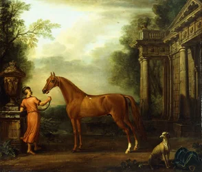 Der kastanienbraune Araber von Hampton Court, ca. 1726