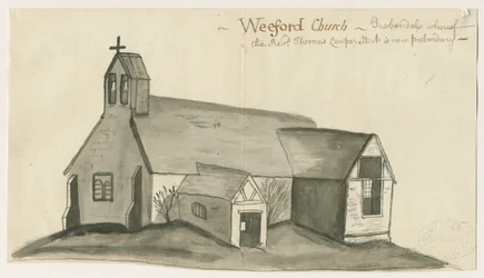 Weeford Kirche: Sepiawaschzeichnung, undatiert [1784]