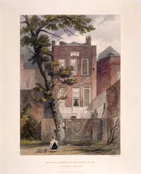 Ansicht von Miltons Residenz, Petty France, Westminster, London, 1851
