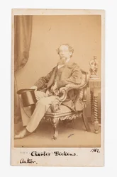 Carte-de-visite von Charles Dickens
