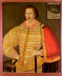 Porträt eines Gentlemans, vermutlich der englische Navigator Thomas Cavendish