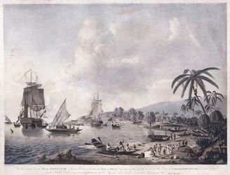 Ansicht der Matavai-Bucht, Tahiti