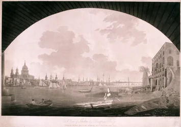 City of London von der Blackfriars Bridge, 1795