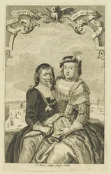 Doppelporträt von Corfitz Ulfeldt und seiner Frau Leonora Christina, 1754
