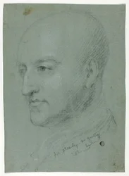 Kopf eines Mannes (recto); Kopf einer Frau (verso)