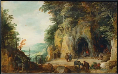 Einsiedelei von Mönchen in den Felsen