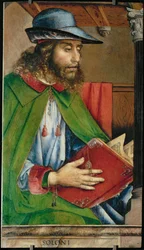 Solon, Gesetzgeber von Athen, aus einer Serie von 28 Porträts, um 1475 für das Studiolo von Federigo von Montefeltre gemalt