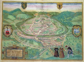 Karte von Besancon, aus 