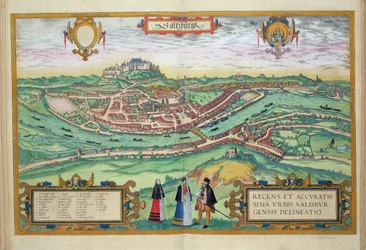 Karte von Salzburg, aus 