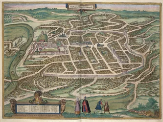 Karte von Vilnius, Litauen, aus 