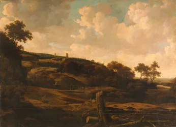 Gebirgige Landschaft mit einer Ruine, um 1650-1699