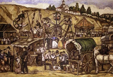 Jahrmarkt in den San Isidro Wiesen, Madrid