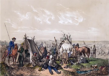 Eine Szene aus dem Unabhängigkeitskrieg in Ungarn 1849