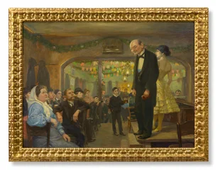 Volkssängervorstellung (Jean Meneghini und Mizzi Lang) in einem Wiener Vorstadtgasthaus