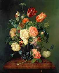 Stillleben mit gemischten Blumen