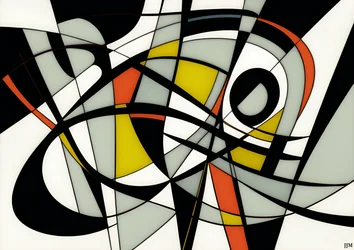 Abstrakt: Auf Weiß-Schaukeln 2