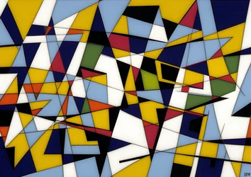 Abstrakt: Auf Weiß-Dreiecke 2